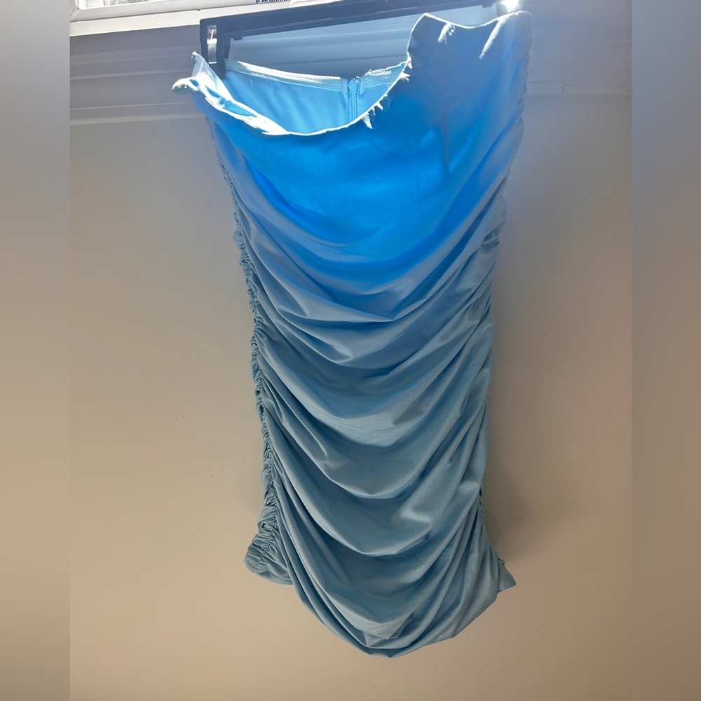 Lucy in the Sky Corset Bodycon Dress in Blue - Picture 4 of 8